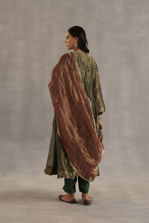 Durbaar navratna olive kurta set