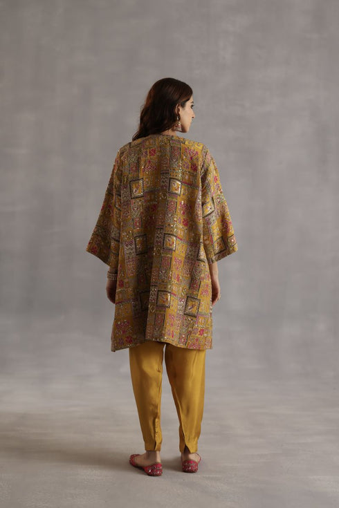 Durbaar raag yellow kurta set
