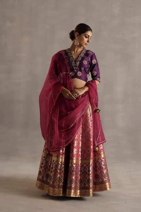 Durbaar saras purple lehenga set