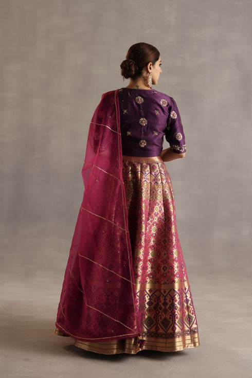 Durbaar saras purple lehenga set