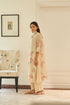 Ecru applique kurta set