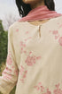 Ecru floral applique kurta set