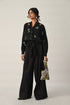Eglantyne black panelled shirt