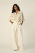 Eglantyne ivory panelled shirt