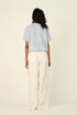 Ekstase blue embroidered top