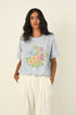 Ekstase blue embroidered top