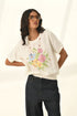 Ekstase ivory embroidered top