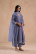 Evara periwinkle blue kurta set
