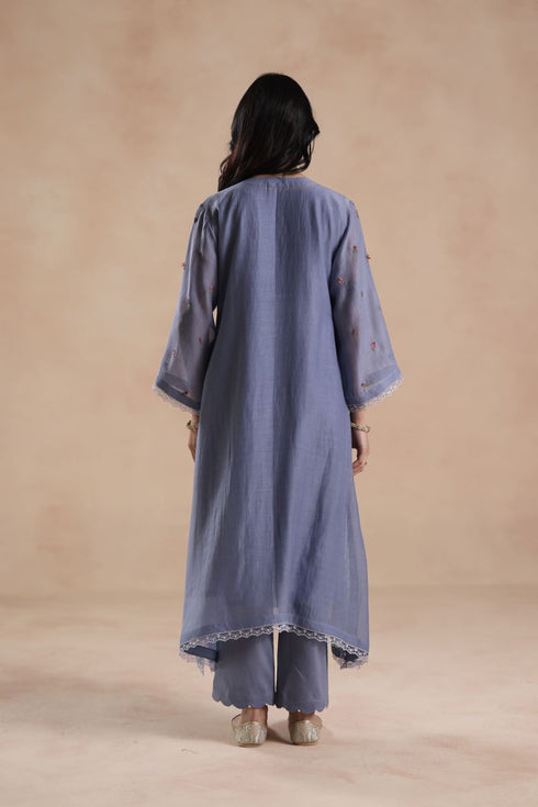 Evara periwinkle blue kurta set
