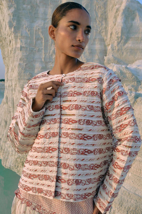 Fable collarless jacket
