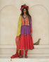 Faith lime green and tropical coral dupatta
