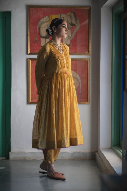 Faridkot disha haldi yellow kurta