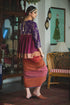 Faridkot guleri multicolor jamun purple kedia top