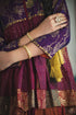 Faridkot guleri multicolor jamun purple kedia top