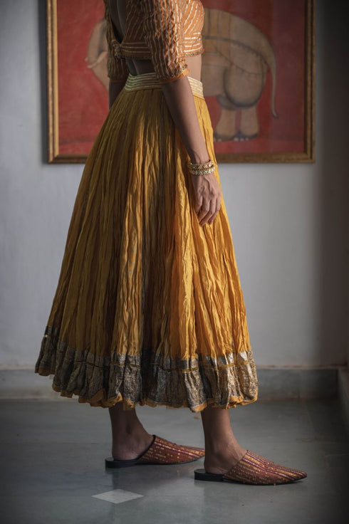 Faridkot tisha haldi yellow skirt