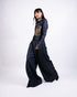 Fitted embroidered jacket with flared pants