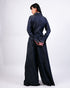 Fitted embroidered jacket with flared pants