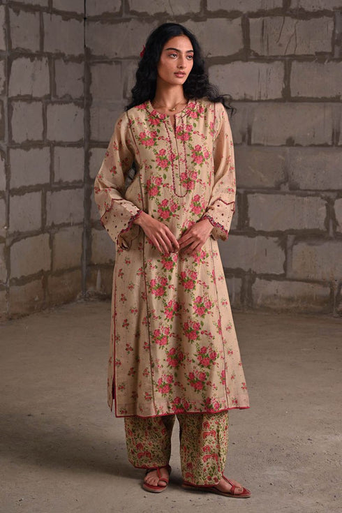 Fleur beige farshi salwar