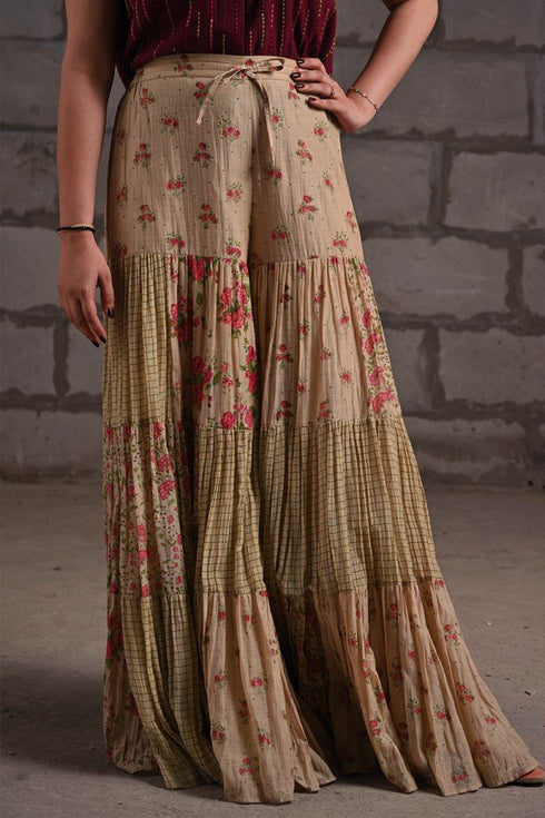 Fleur beige gharara