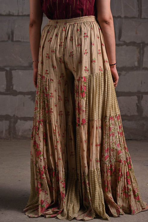 Fleur beige gharara