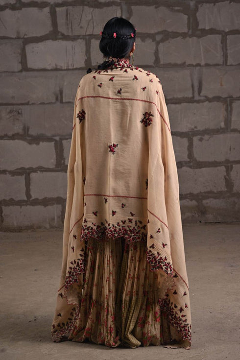 Fleur beige heavy dupatta