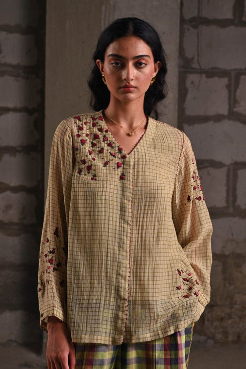 Fleur beige shirt