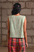 Fleur blue crop top