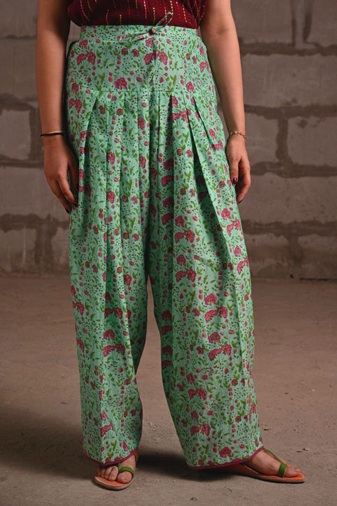 Fleur blue farshi salwar