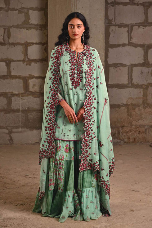 Fleur blue heavy dupatta
