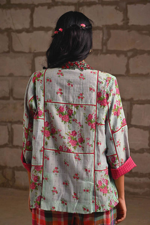 Fleur blue jacket