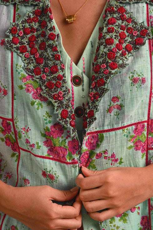 Fleur blue jacket