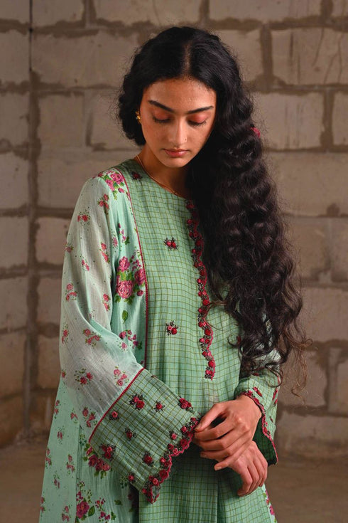 Fleur blue kurta