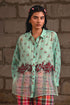 Fleur blue pintuck shirt