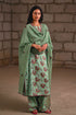 Fleur blue printed check dupatta