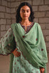 Fleur blue printed check dupatta