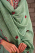 Fleur blue printed check dupatta