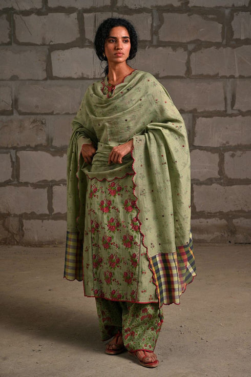 Fleur green farshi salwar