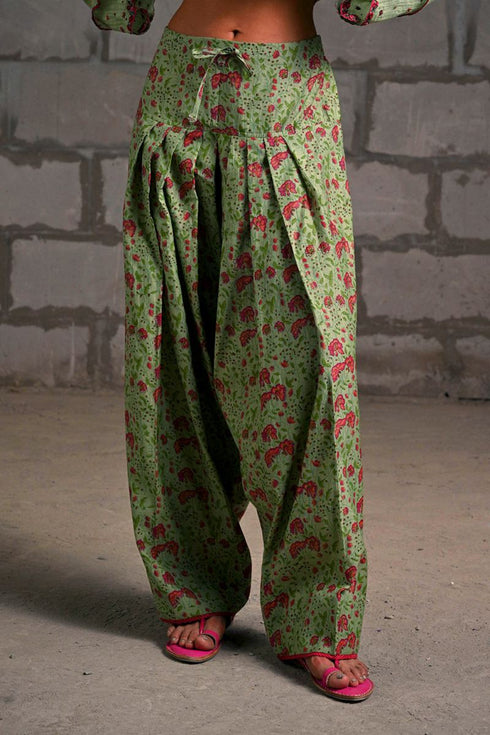 Fleur green farshi salwar