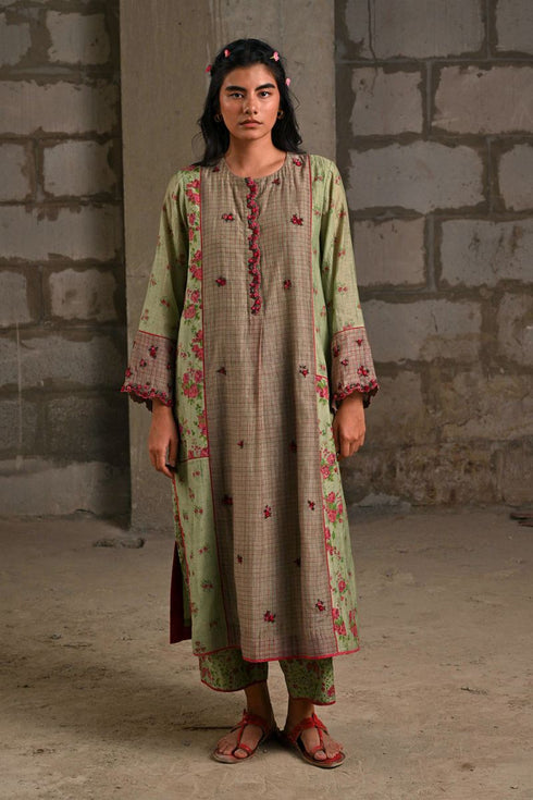 Fleur green kurta
