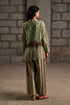 Fleur green pintuck shirt