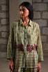 Fleur green pintuck shirt