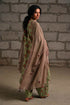 Fleur green printed check dupatta