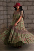 Fleur green tiered dress