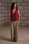 Fleur maroon crop top