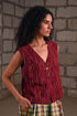 Fleur maroon crop top