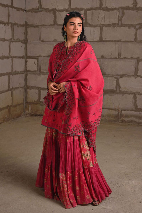 Fleur pink gharara