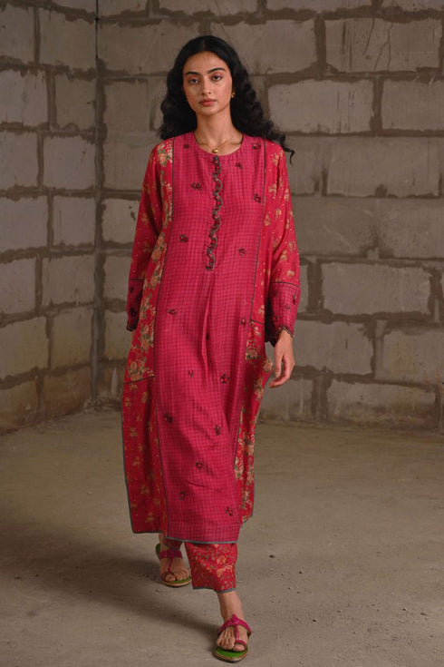 Fleur pink kurta