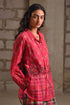 Fleur pink pintuck shirt