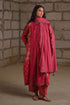 Fleur pink printed check dupatta