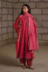 Fleur pink printed check dupatta